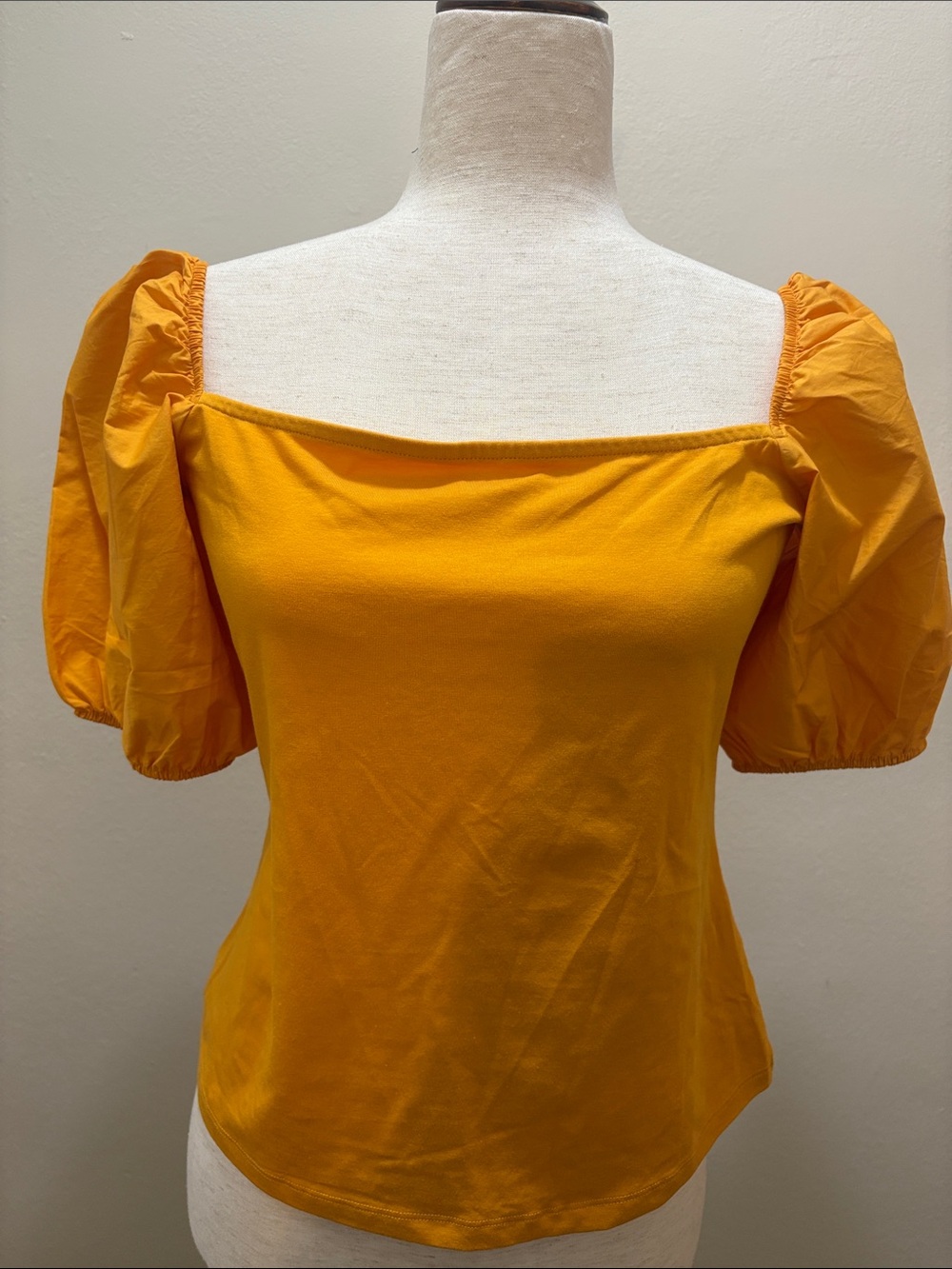 H&M Women's Puff Sleeve Square Neck Top M
